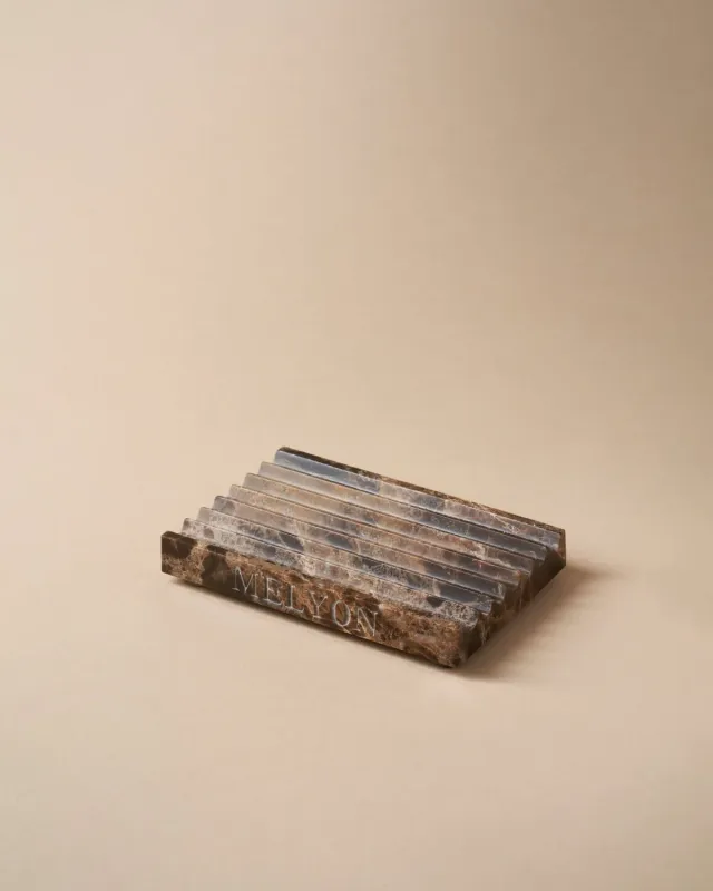 Melyon Marble Dish sæbeskål mørk marmor 12x8