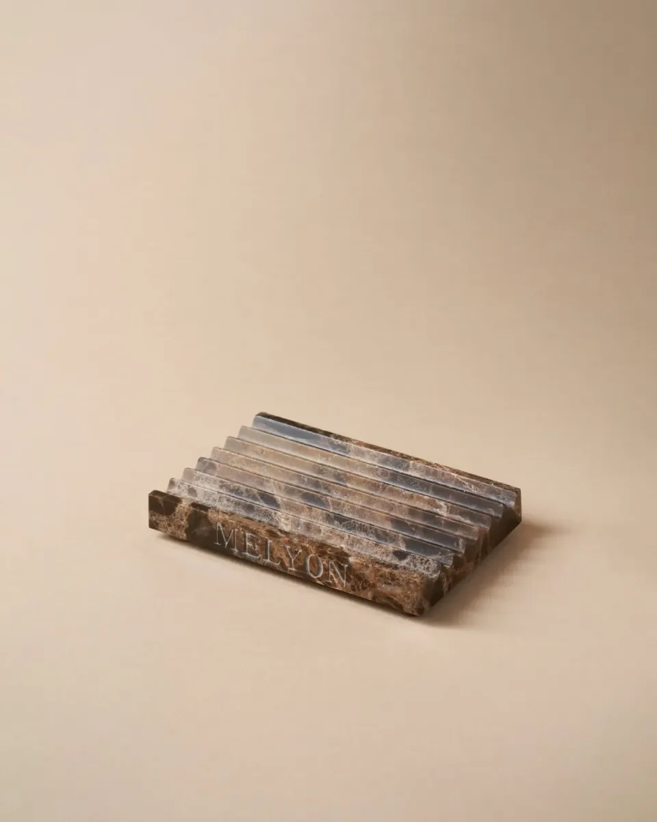 Melyon Marble Dish sæbeskål mørk marmor 12x8