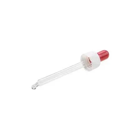 Hedenhus hvidt låg med rød pipette 89 mm 50 ml DIN18