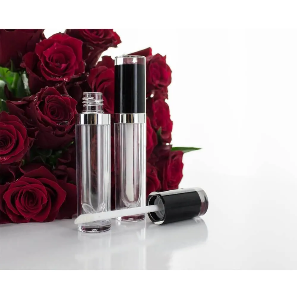 Hedenhus Lip Gloss hylster 7,5 ml sort sølv tom