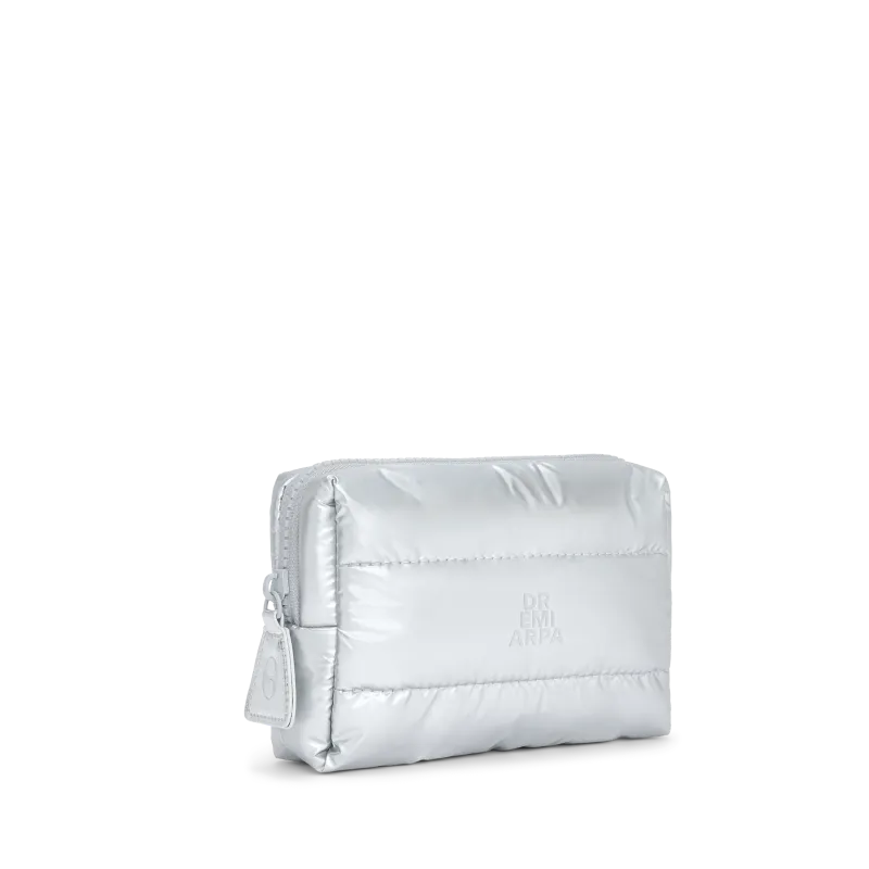 Dr. Emi Arpa Petite Puffer toilettaske sølv mini