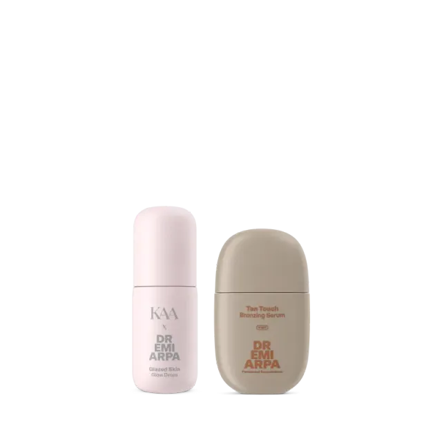 Dr. Emi Arpa Glazed Sun-Kissed glow sæt serum duo