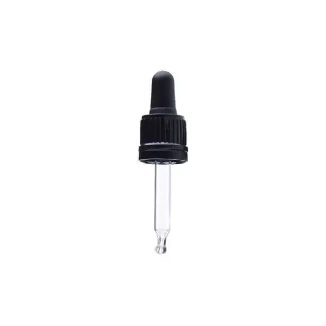 Hedenhus pipettelåg sort DIN18 10 ml 60 mm glas