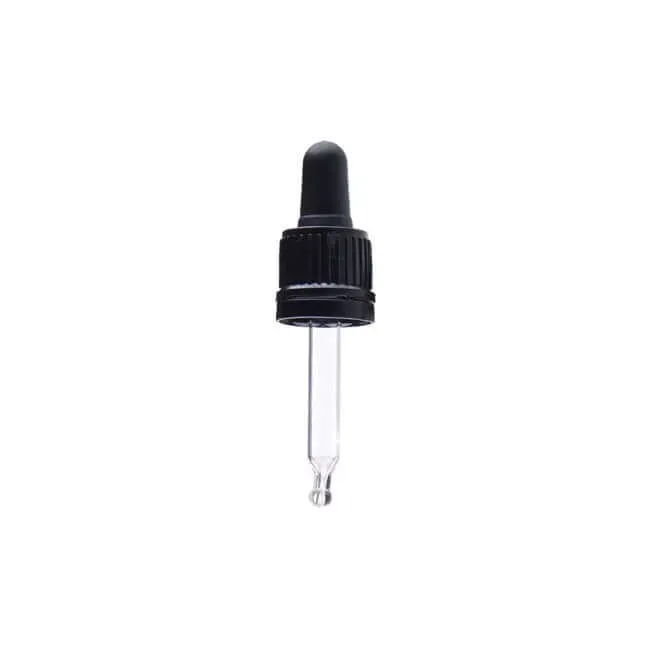 Hedenhus pipettelåg sort DIN18 10 ml 60 mm glas