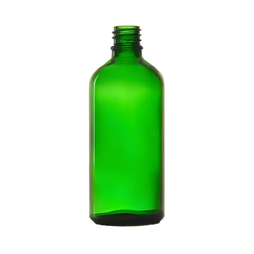 Hedenhus.dk 100 ml grøn glasflaske DIN18 lysbeskyttende