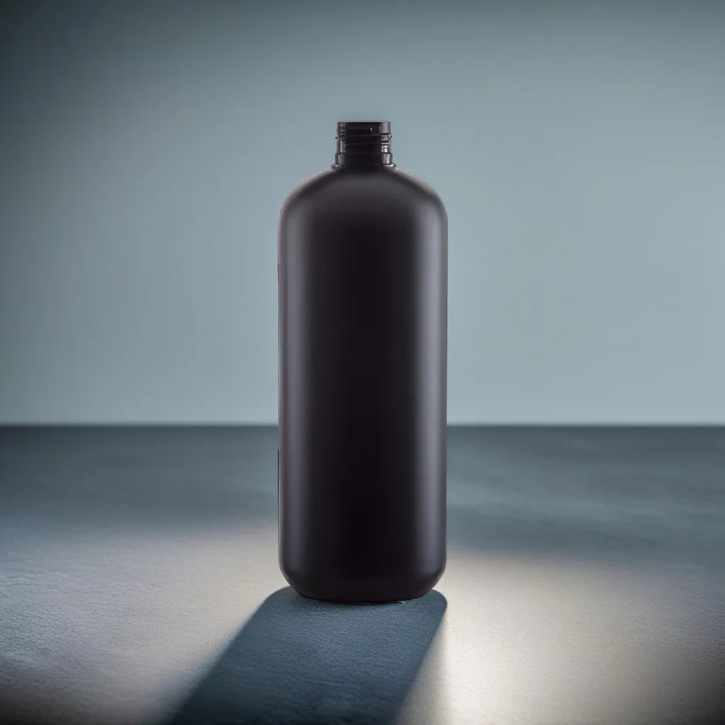 Hedenhus 500 ml plastflaske mat sort HDPE