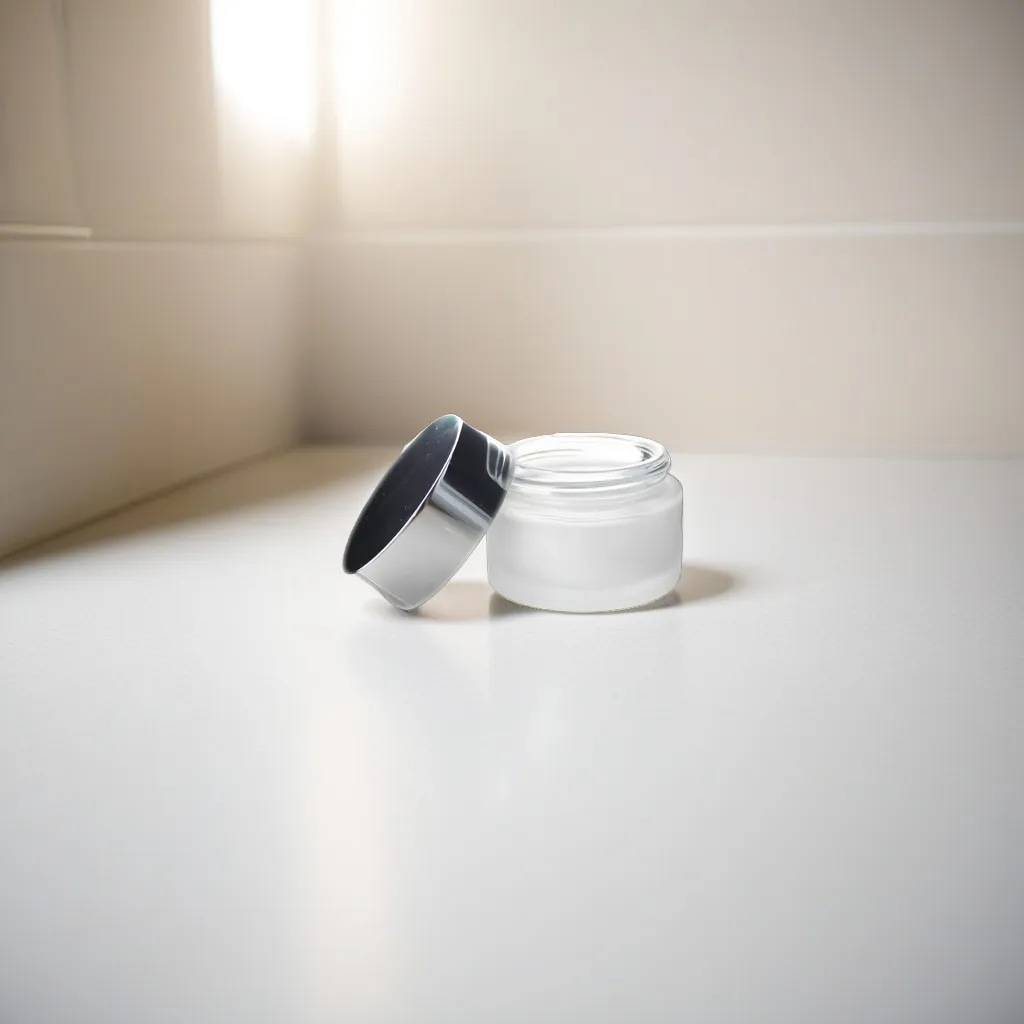 Hedenhus.dk 50 ml glas cremebøtte med sølvlåg