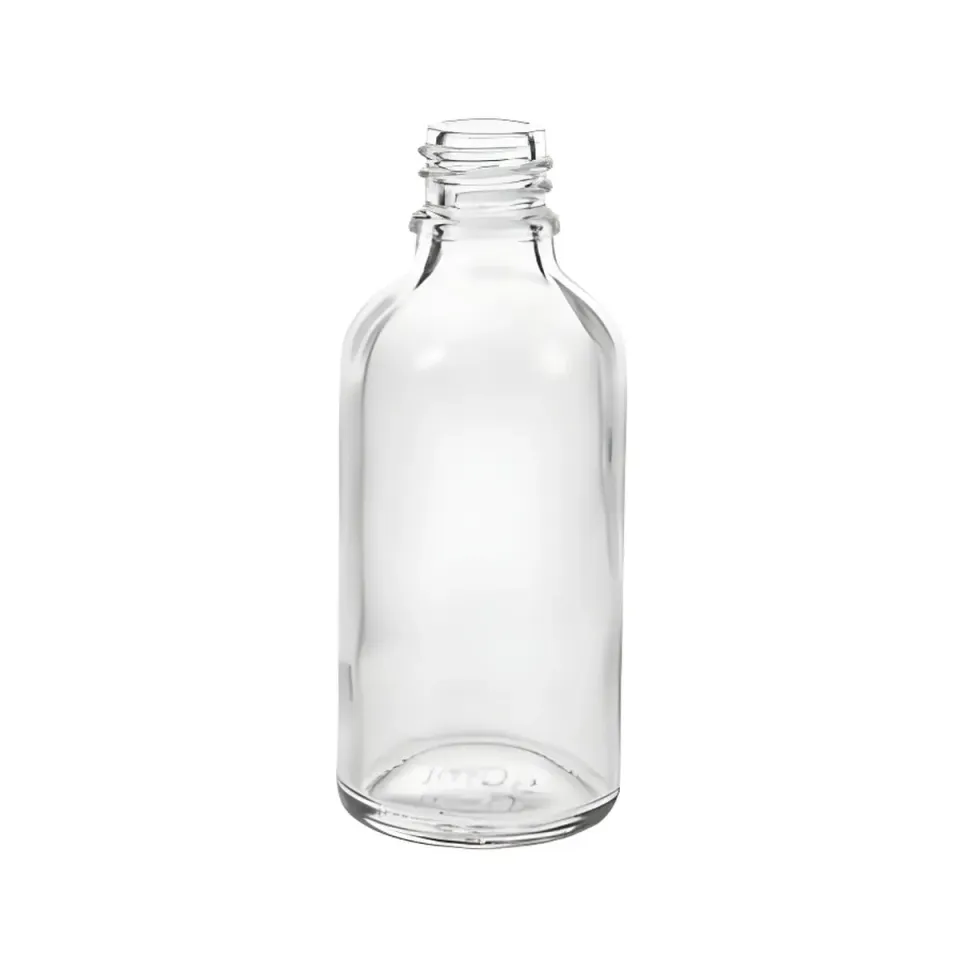 Hedenhus klar glasflaske 50 ml DIN18 uden låg