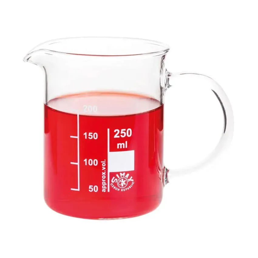 Hedenhus 250 ml maalebaeger glas ildfast med hank