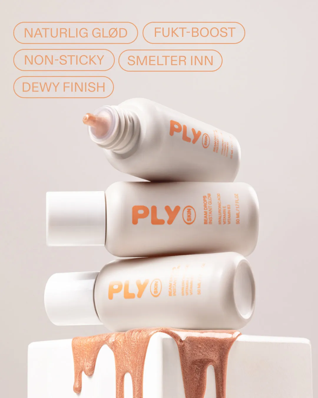 PLY Skin Beam Drops glød serum fugtgivende