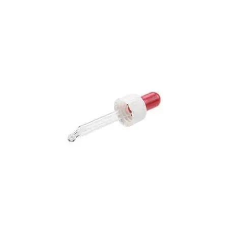 Hedenhus pipettelåg DIN18 10 ml hvid rød 60 mm