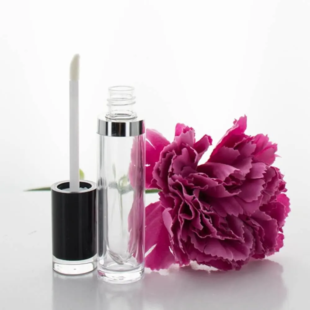 Hedenhus Lip Gloss hylster 7,5 ml sort sølv tom