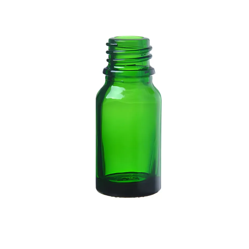 Hedenhus 10 ml grøn glasflaske DIN18 til olie