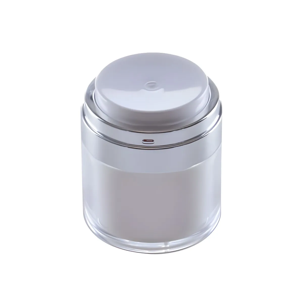 Hedenhus pumpekrukke airless 50 ml hvid sølv