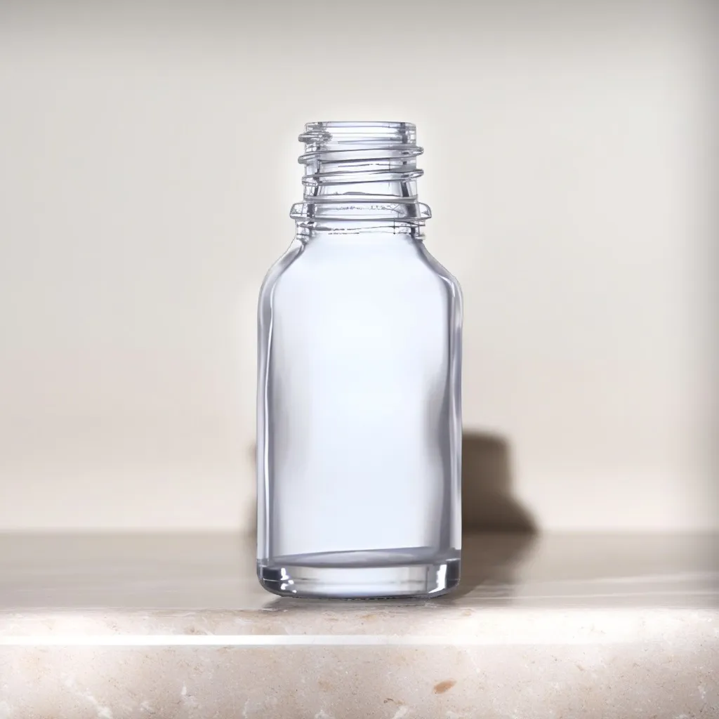 Hedenhus 15 ml klar glasflaske DIN18 uden låg