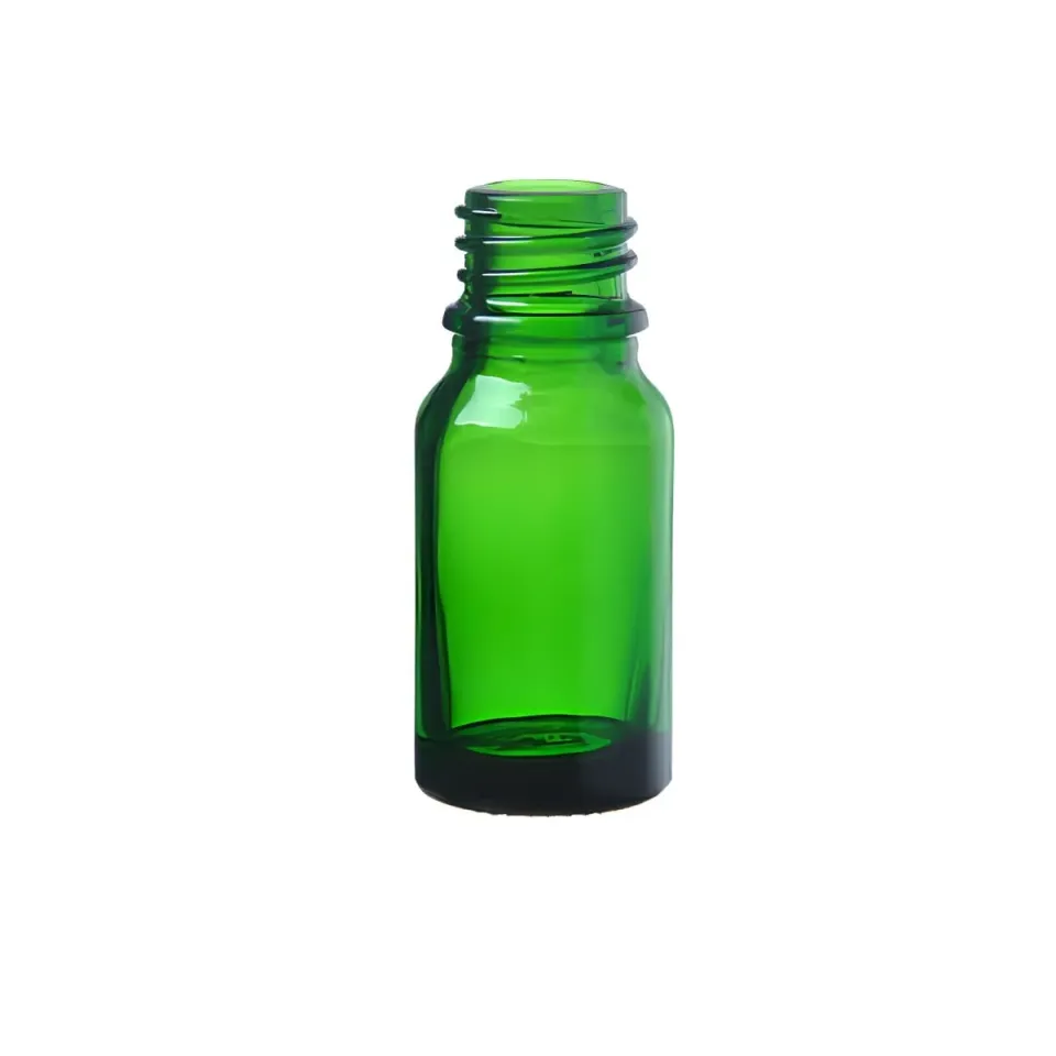 Hedenhus 5 ml grøn glasflaske DIN18 5 ml lysbeskyttende