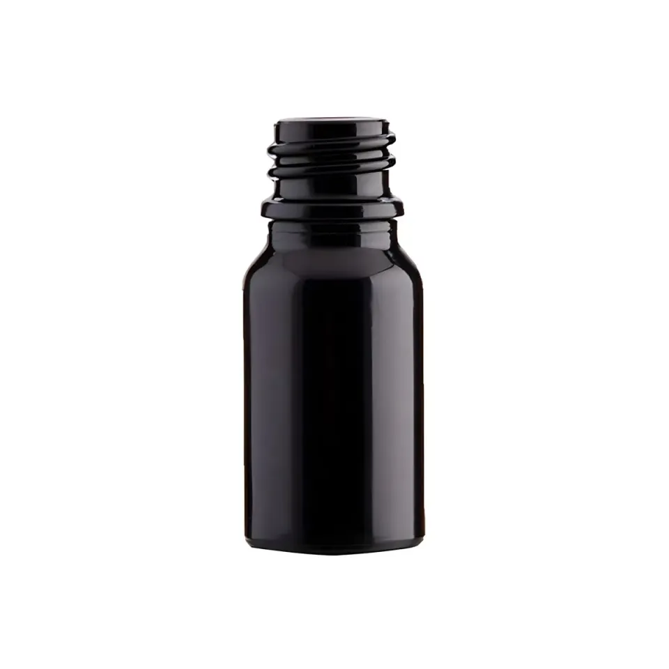 Hedenhus 10 ml Sort Glasflaske DIN18 lysbeskyttende