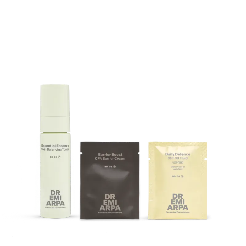 Dr. Emi Arpa Prepare Protect Pamper rejsesæt mini toner SPF sommer