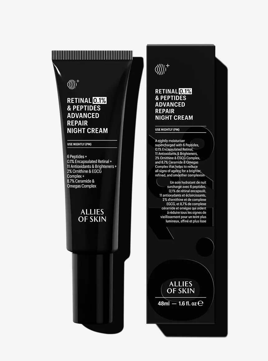 Allies of Skin Retinal 0.1% & Peptides Night Cream opstrammende