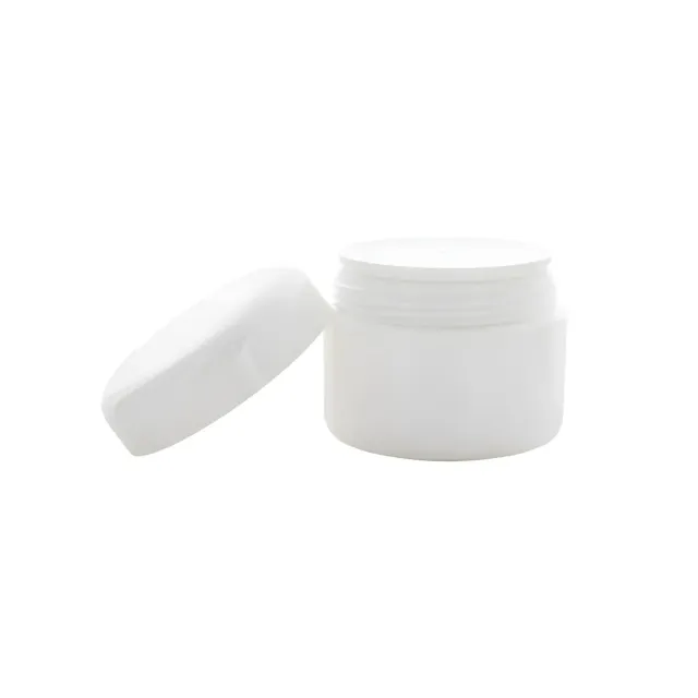 Hedenhus.dk 30 ml hvid cremebøtte plast med dæklåg