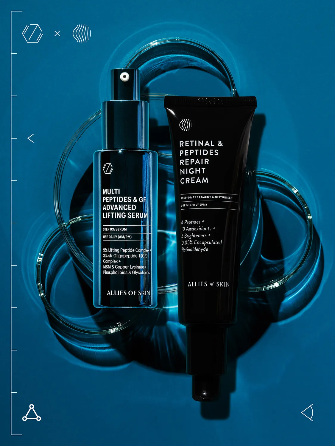 Allies of Skin Overnight Firming Duo serum + natcreme sæt