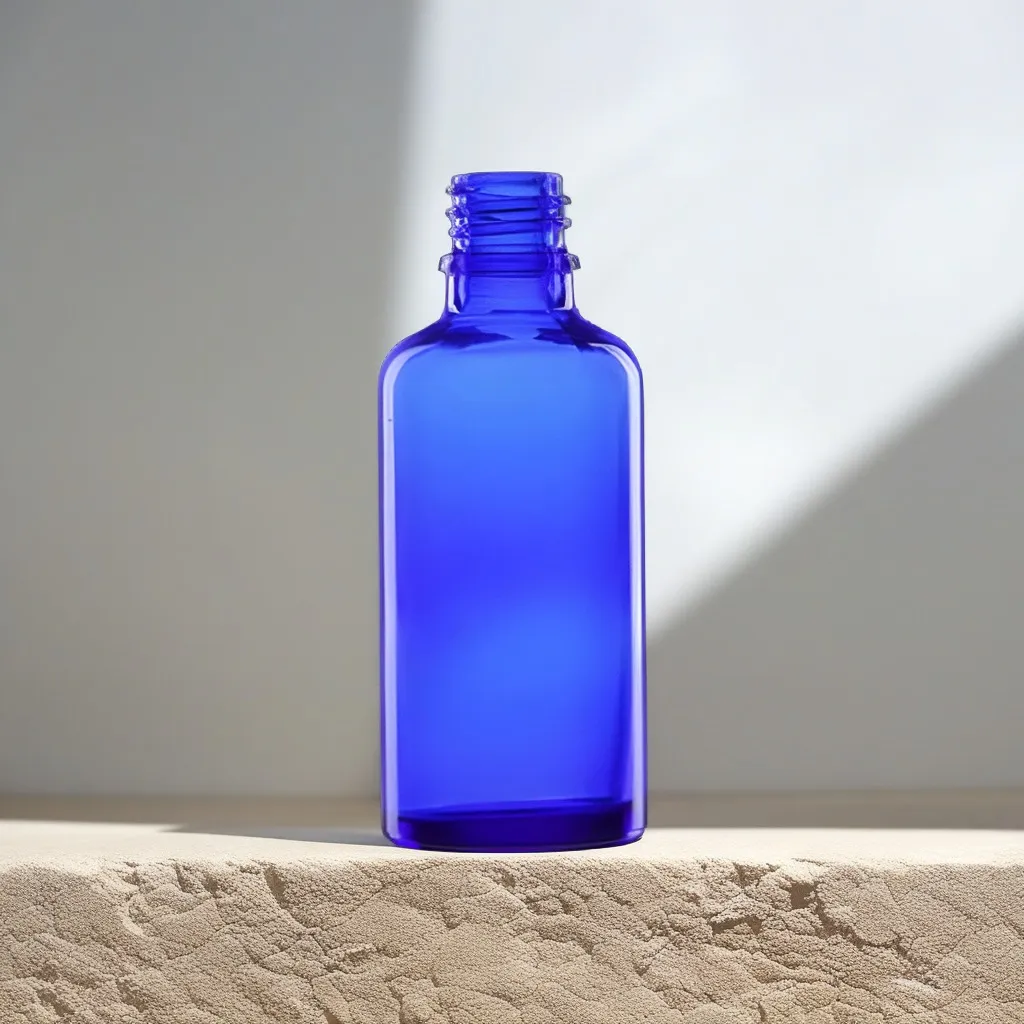 Hedenhus 50 ml blå glasflaske DIN18 serum lysbeskyttet
