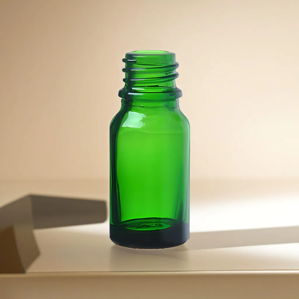 Hedenhus 5 ml grøn glasflaske DIN18 5 ml lysbeskyttende
