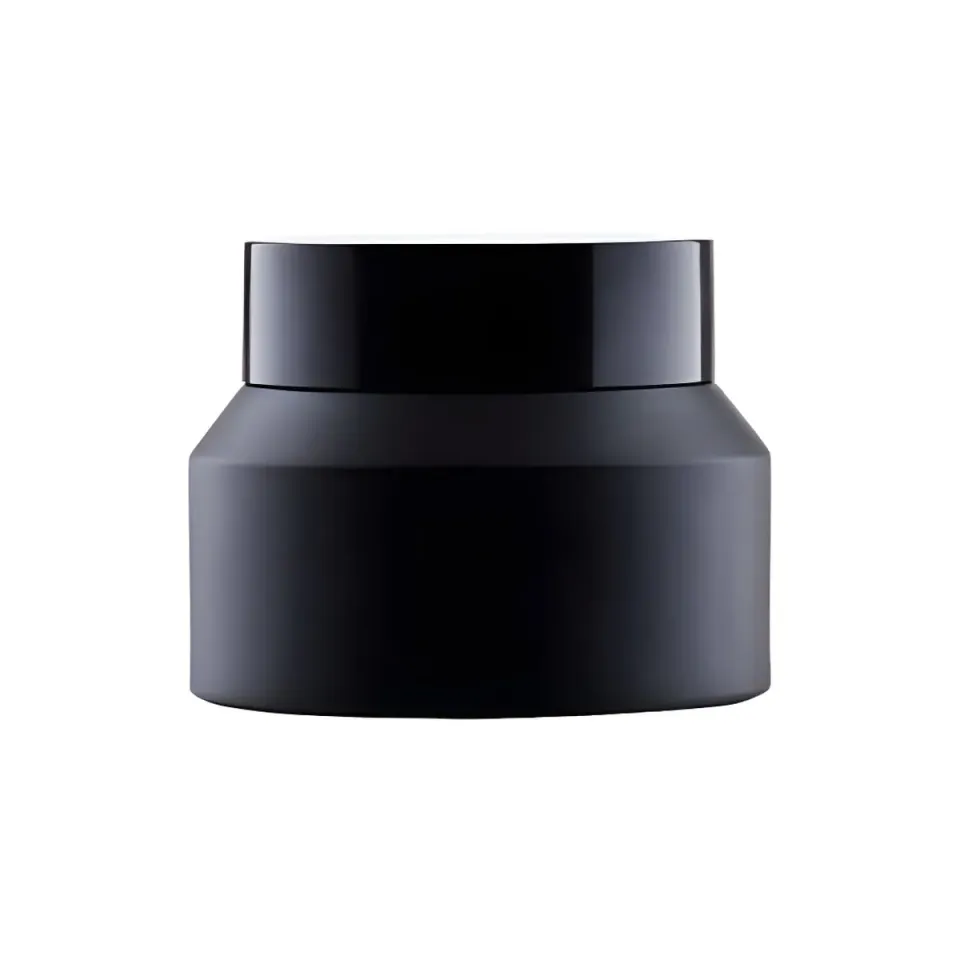 Hedenhus.dk 50 ml sort cremebøtte glas med sort låg