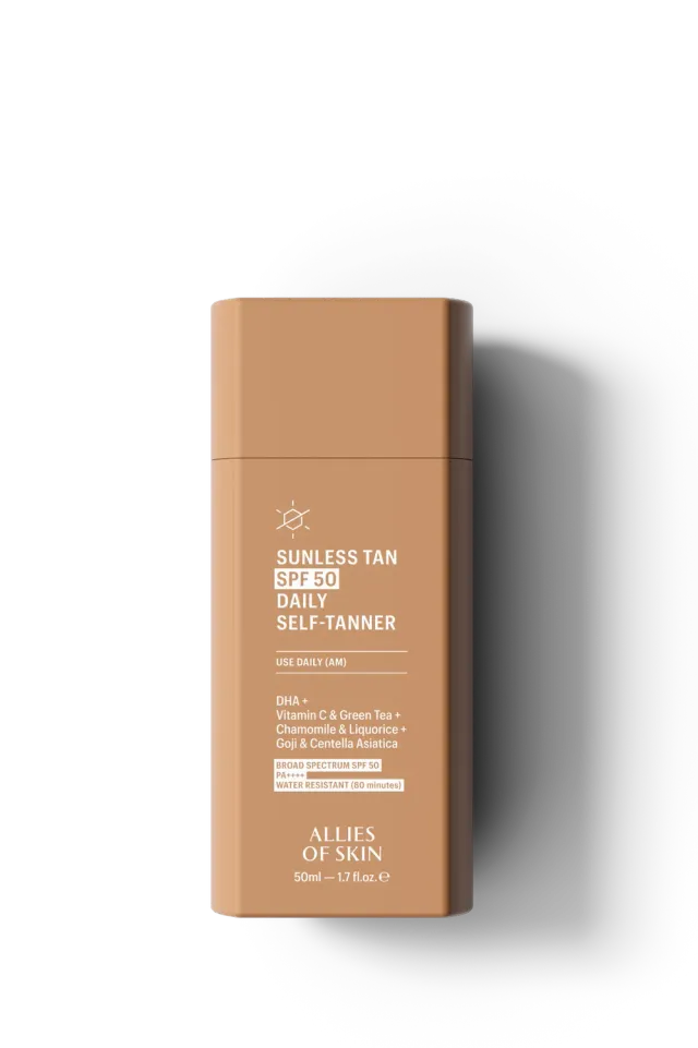 Allies of Skin Sunless Tan SPF 50 selvbruner med C-vitamin
