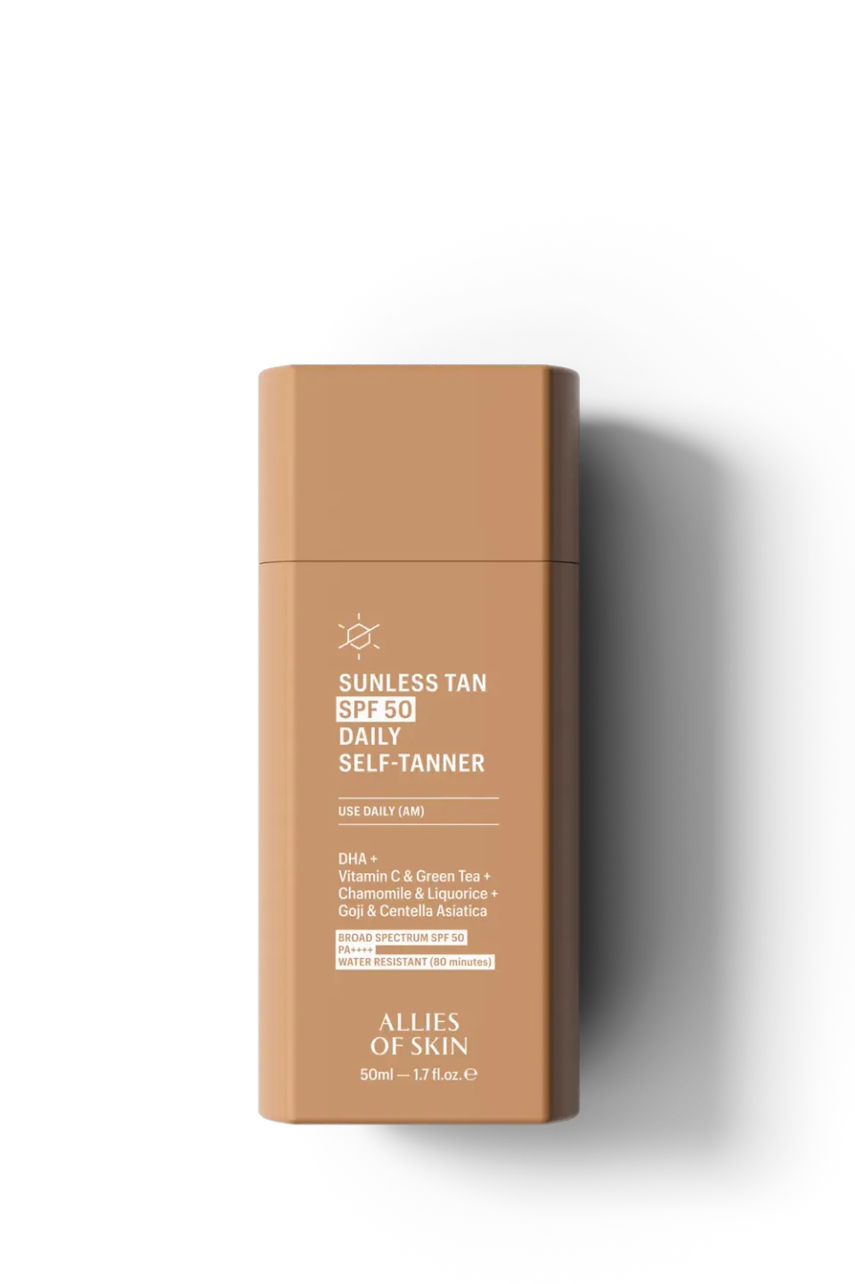 Allies of Skin Sunless Tan SPF 50 selvbruner med C-vitamin