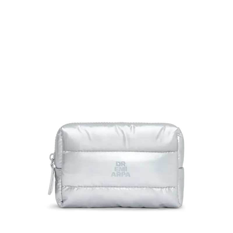 Dr. Emi Arpa Petite Puffer toilettaske sølv mini
