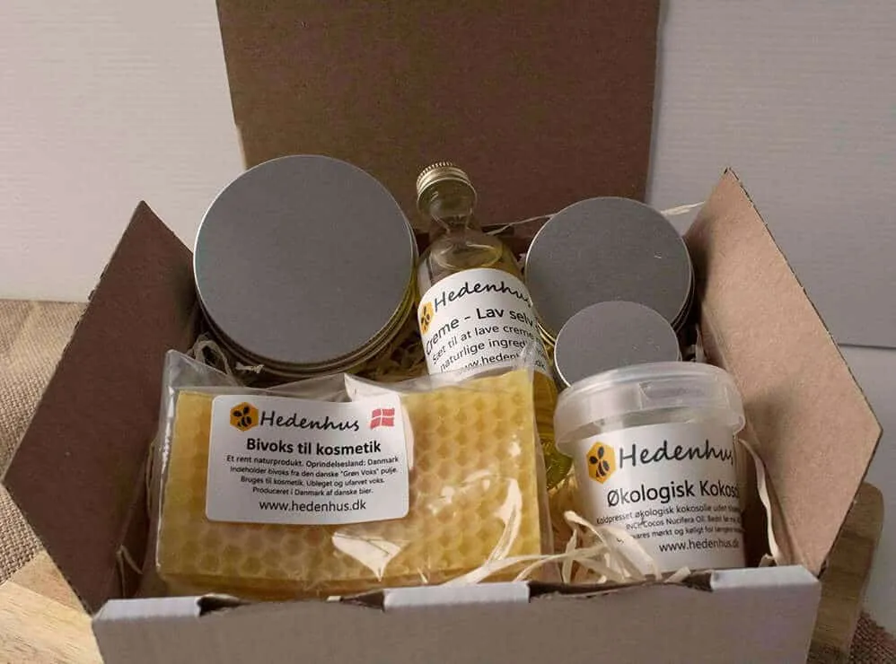 Hedenhus lav selv creme DIY boks naturlige råvarer