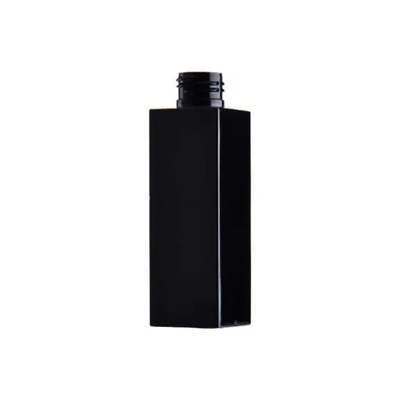 Hedenhus plastflaske 100 ml sort firkantet PET