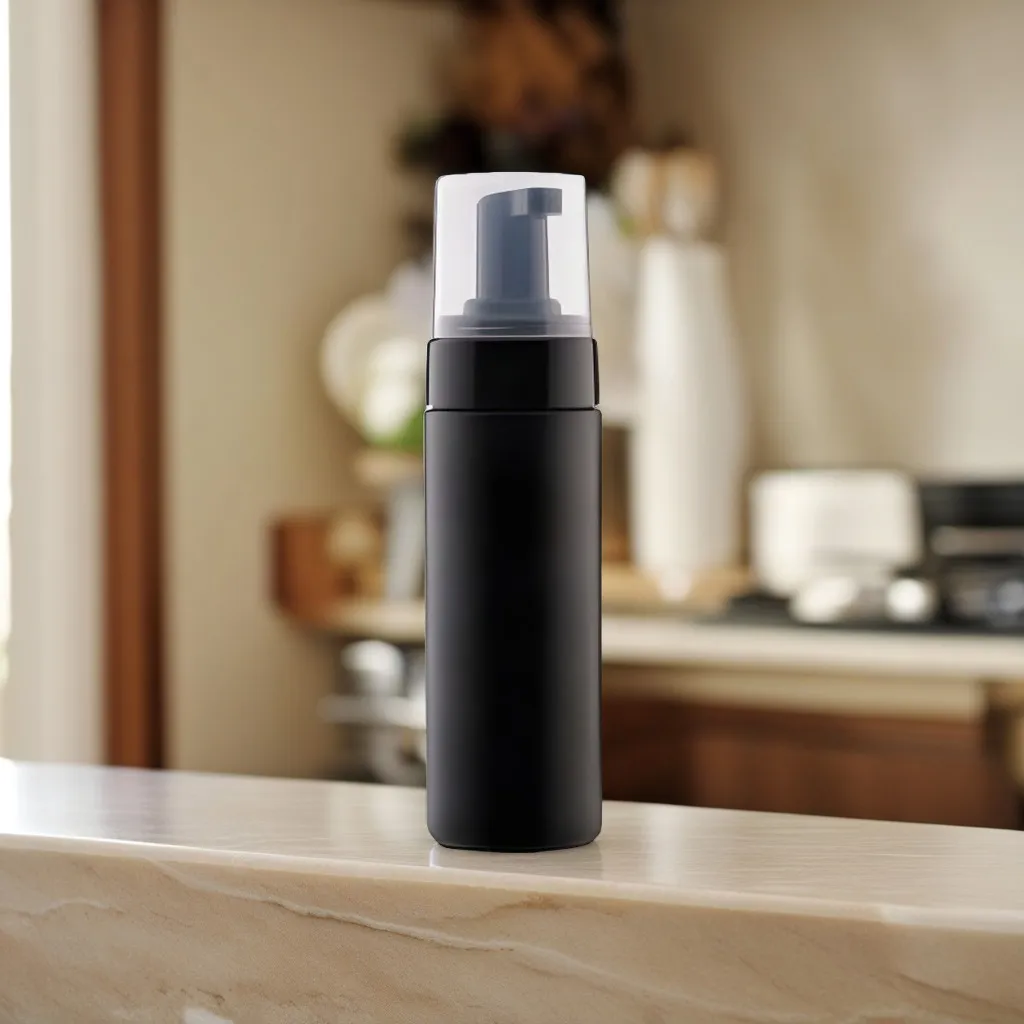 Hedenhus.dk 150 ml sort skumflaske HDPE klart låg