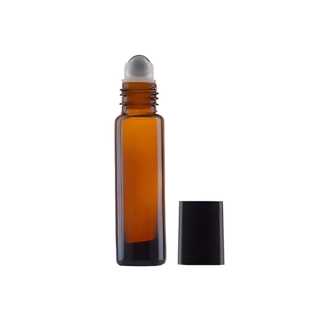 Hedenhus.dk 10 ml brun glasflaske med rullehoved