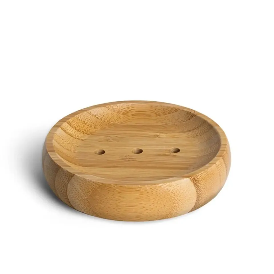 Hedenhus.dk sæbeholder rund bambus 10 cm