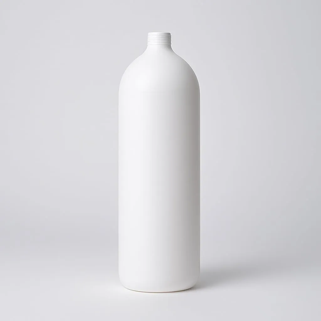 Hedenhus plastflaske 1000 ml mat hvid HDPE