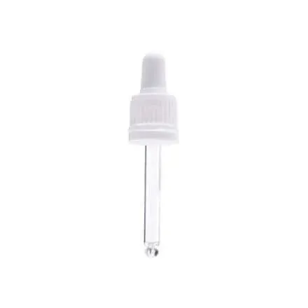Hedenhus.dk hvidt låg med pipette 77 mm pipettelåg DIN18 30 ml