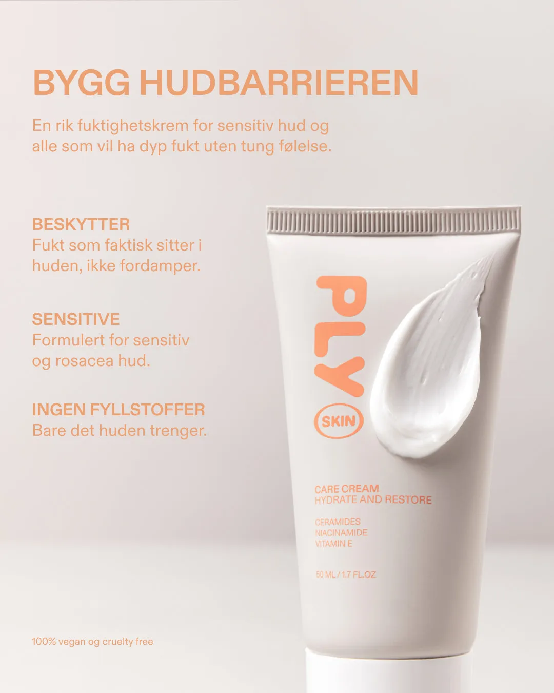 PLY Skin Care Cream ansigtscreme 50 ml ceramider