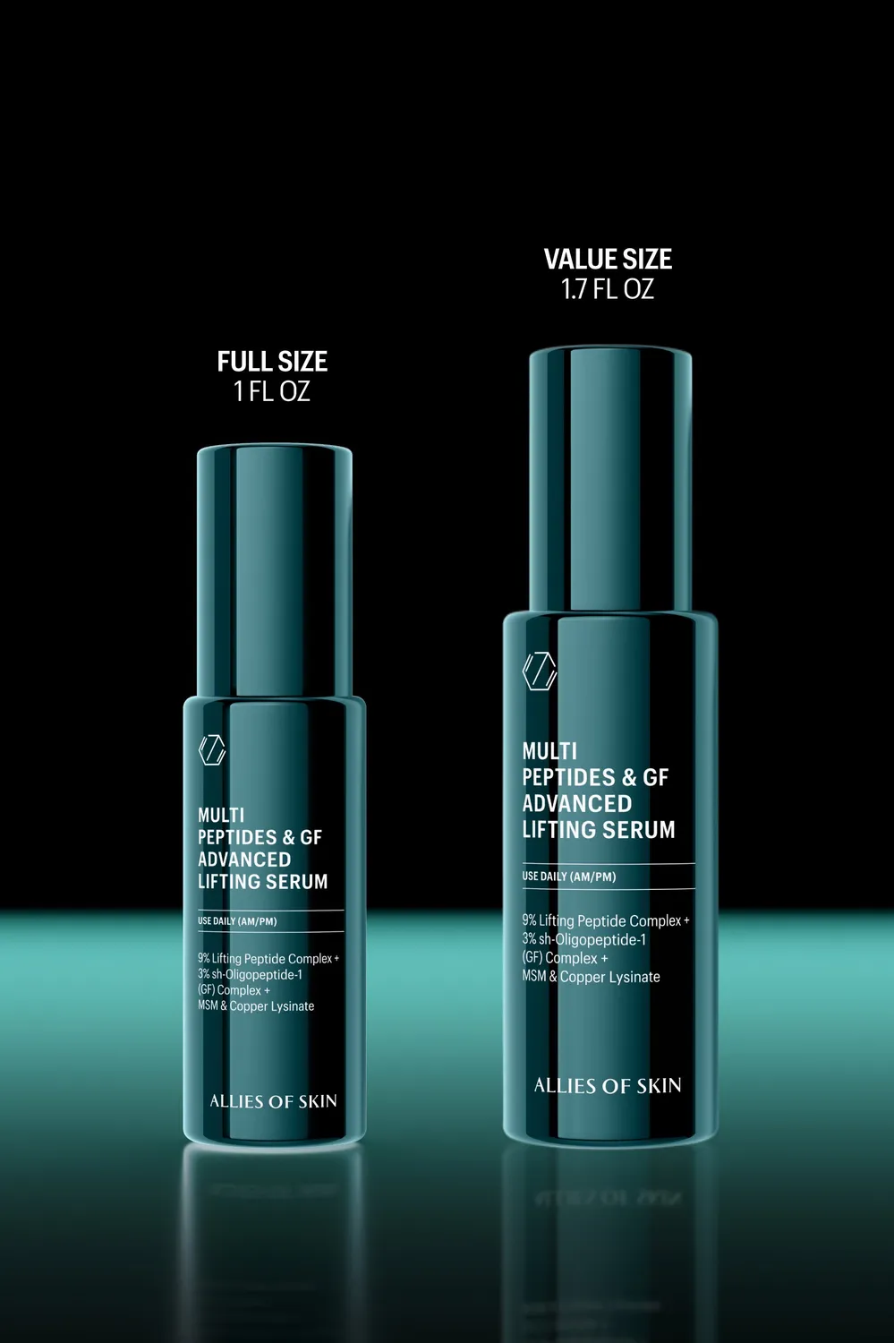 Allies of Skin Multi Peptides & GF Advanced Lifting Serum jumbo løftende