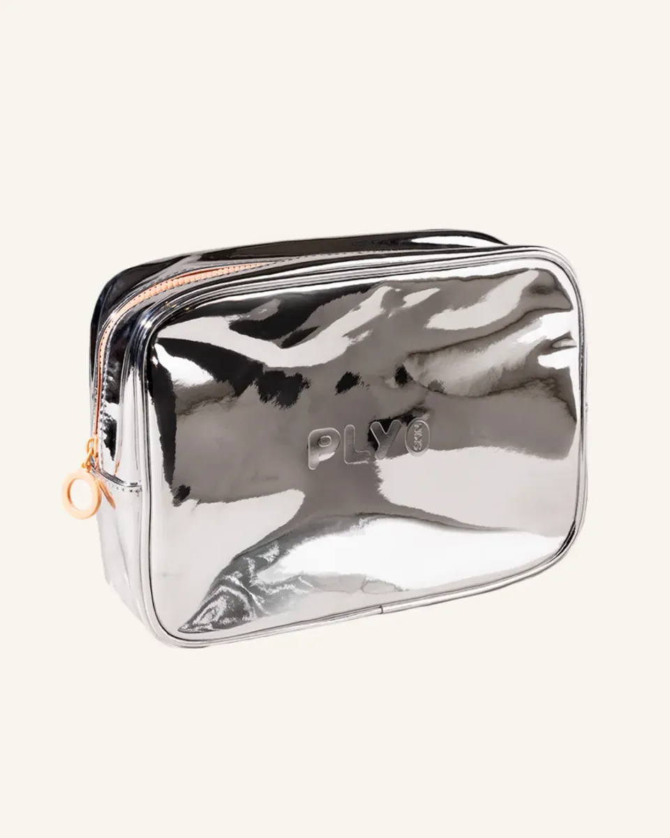 PLY SKIN The Chrome Bag toilettaske sølv til hudpleje