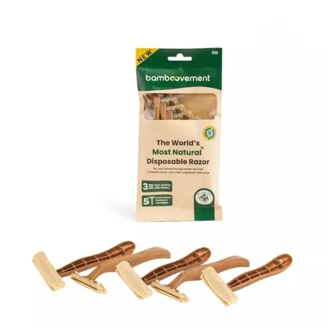 Bamboovement Engangsskrabere 5 stk 99% plastikfri
