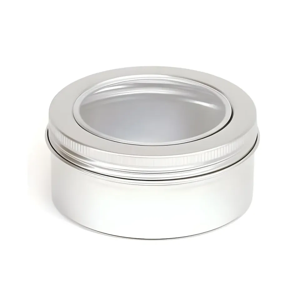 Hedenhus Aluminium Bøtte 150 ml med Vindue Cremekrukke
