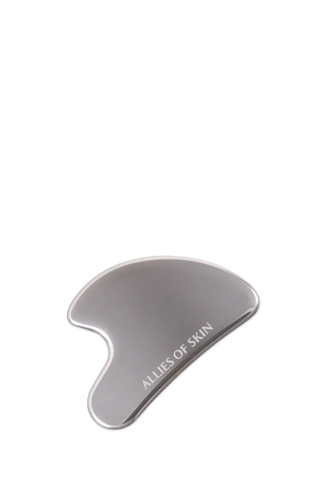Allies of Skin The Silver Gua Sha ansigtsværktøj metal