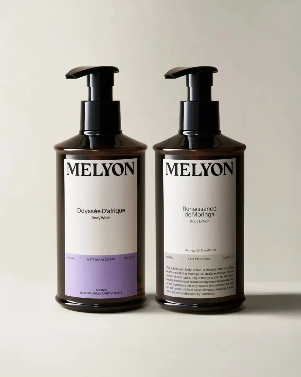 Melyon Body Wash & Lotion sæt shea moringa