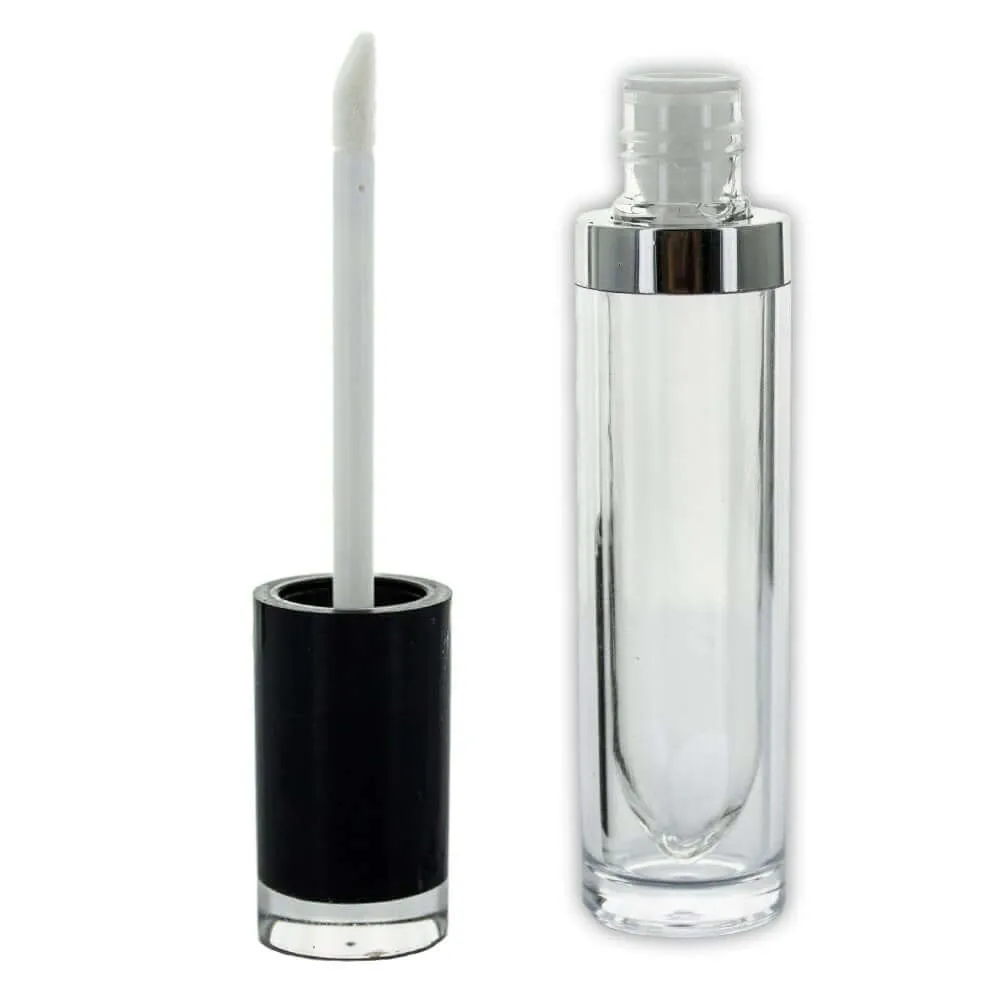 Hedenhus Lip Gloss hylster 7,5 ml sort sølv tom