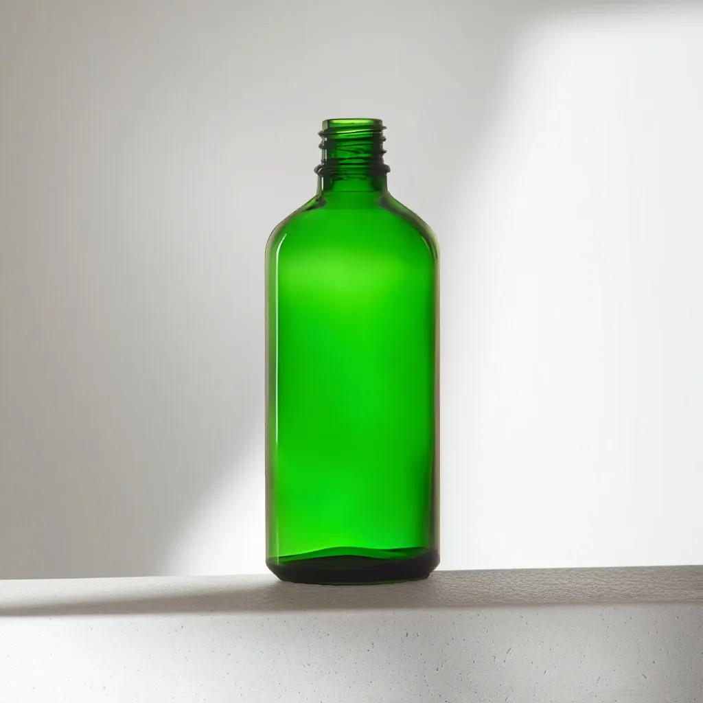 Hedenhus.dk 100 ml grøn glasflaske DIN18 lysbeskyttende