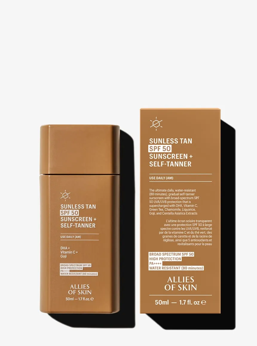 Allies of Skin Sunless Tan SPF 50 selvbruner med C-vitamin