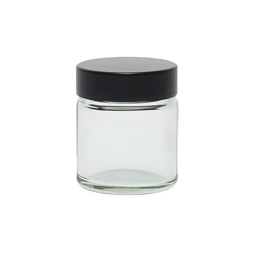 Hedenhus Klar Glaskrukke 30 ml med Sort Låg