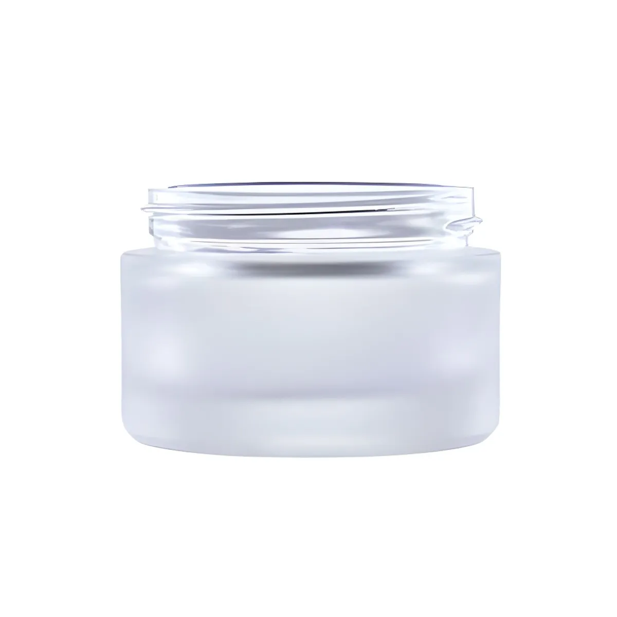 Hedenhus Glas Cremebøtte 50 ml Mat med Hvidt Låg